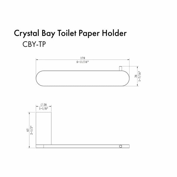 ZLINE Crystal Bay Toilet Paper Holder CBY-TP-CB, photo 2 of 2