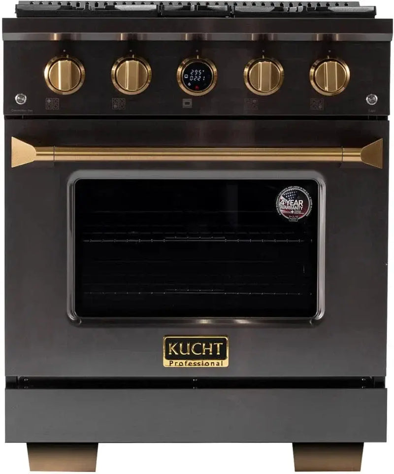 Kucht 30" Freestanding Dual Fuel Range Liquid Propane KXD30/LP by Farmhouse Kitchen and Bath