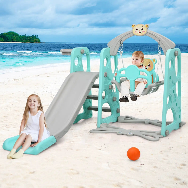3 in 1 Toddler Climber and Swing Set Slide Playset by DirectDeals