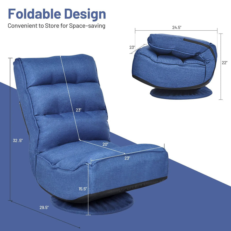 5-Position Folding Floor Gaming Chair by DirectDeals