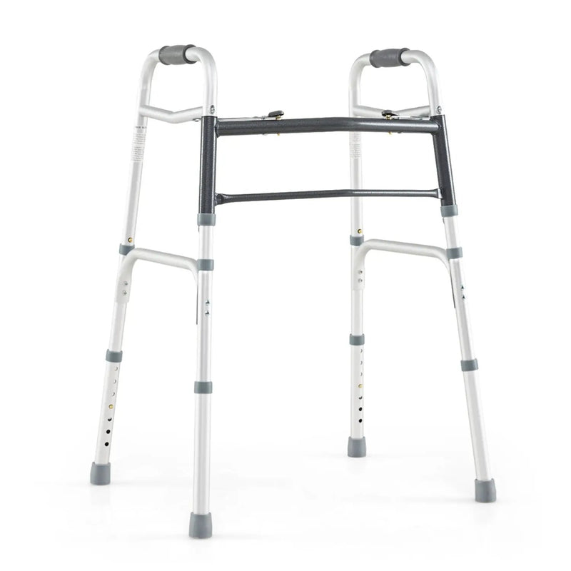 2-Button Folding Walker Lightweight with 7-Level Adjustable Height by DirectDeals
