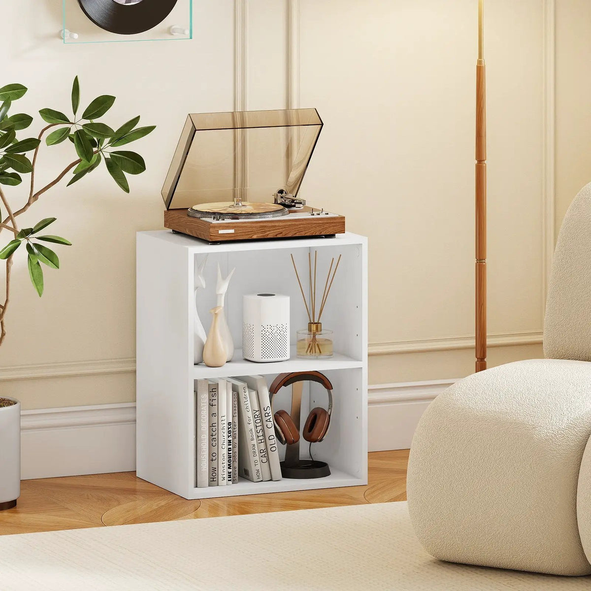 2-Cube Bookcase Floor Standing Open Bookshelf with 5-Position Adjustable Shelf, photo 20 of 32