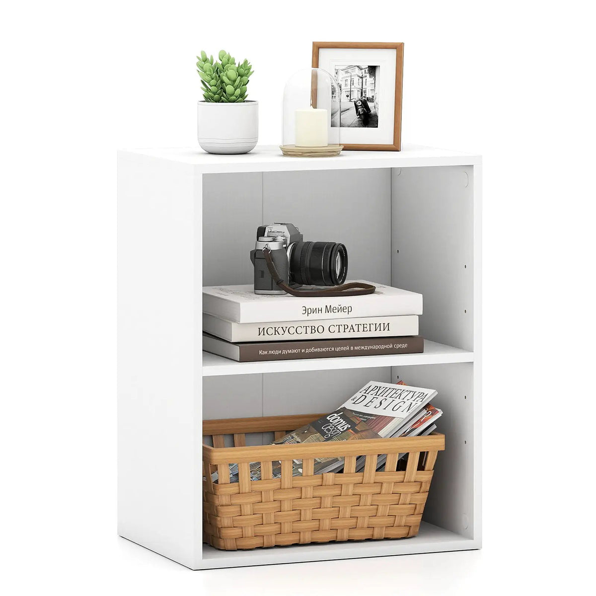2-Cube Bookcase Floor Standing Open Bookshelf with 5-Position Adjustable Shelf, photo 17 of 32