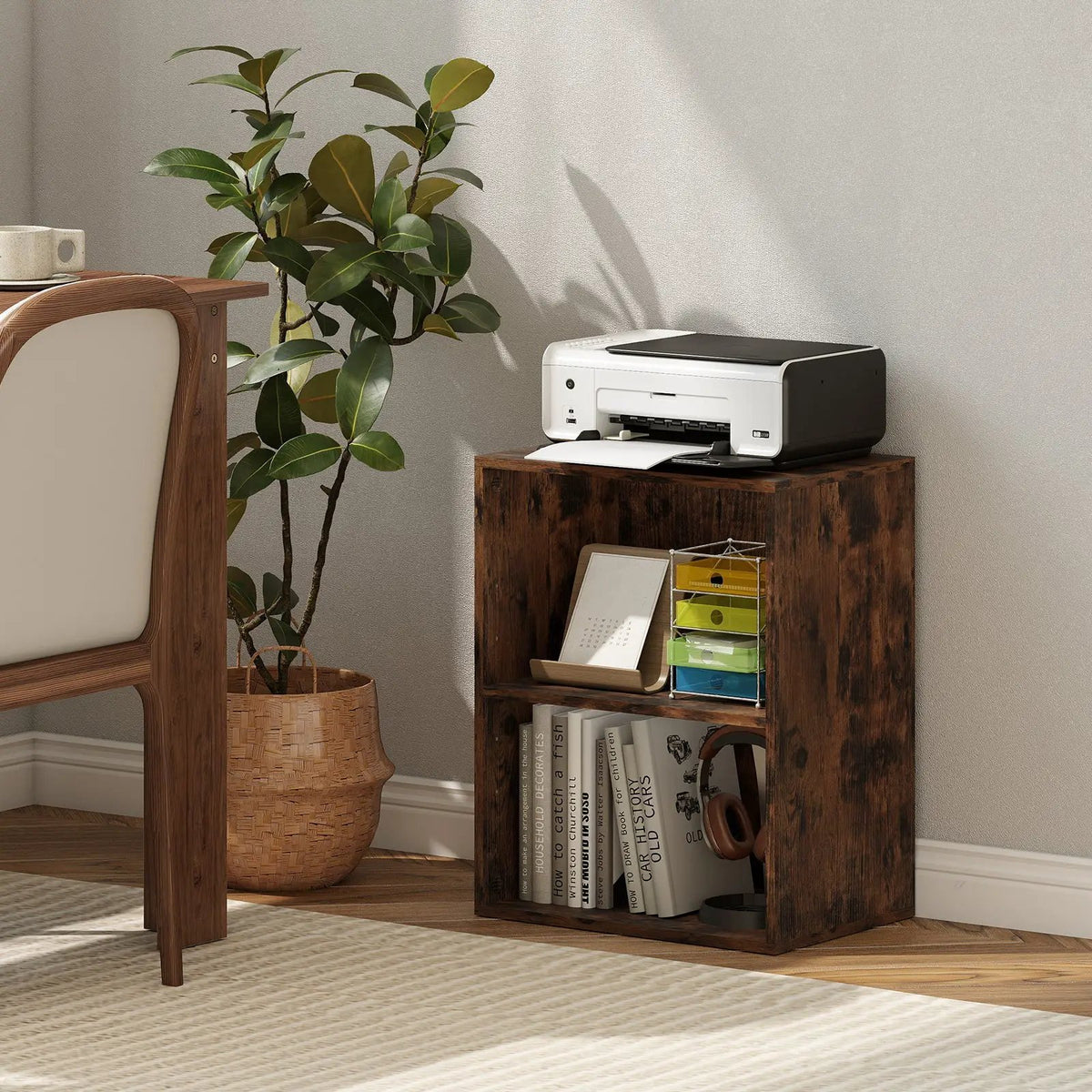 2-Cube Bookcase Floor Standing Open Bookshelf with 5-Position Adjustable Shelf, photo 21 of 32