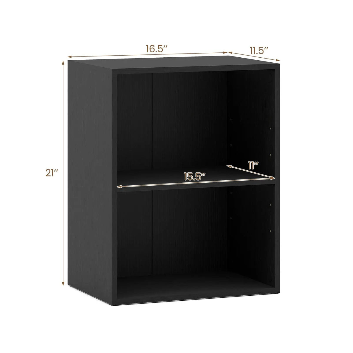 2-Cube Bookcase Floor Standing Open Bookshelf with 5-Position Adjustable Shelf, photo 16 of 32