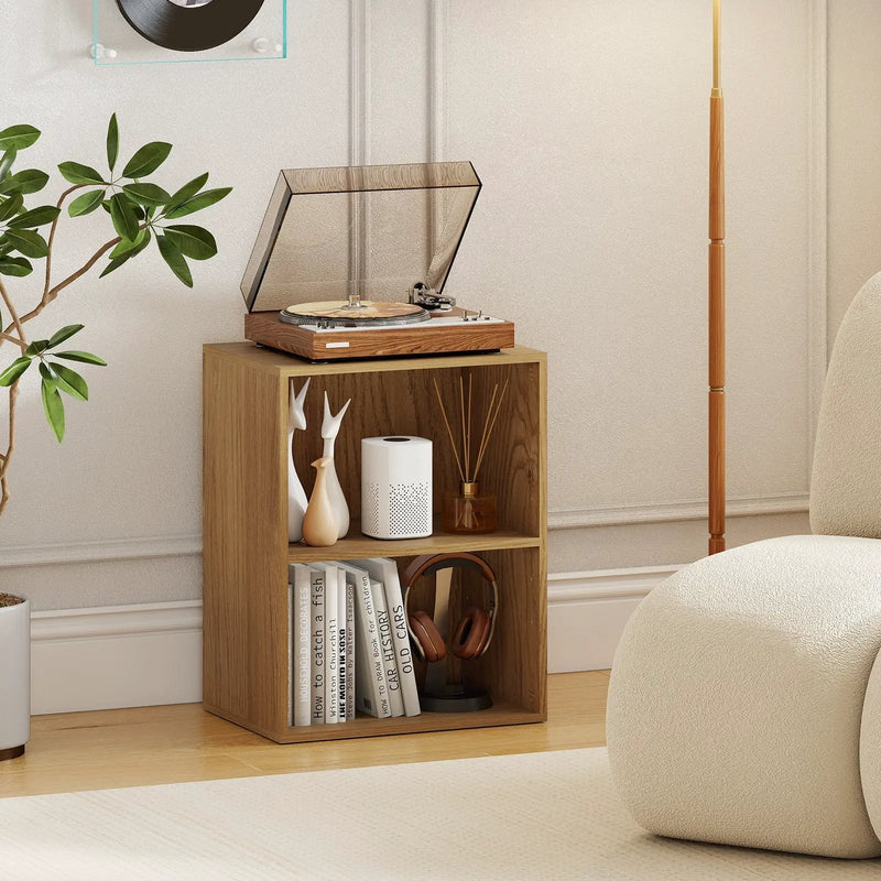 2-Cube Bookcase Floor Standing Open Bookshelf with 5-Position Adjustable Shelf by DirectDeals