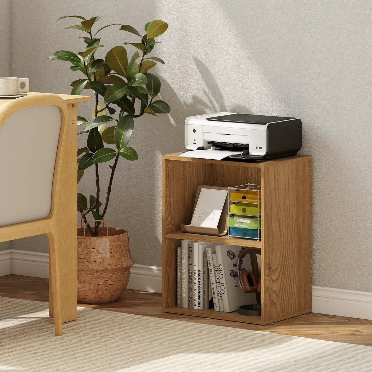 2-Cube Bookcase Floor Standing Open Bookshelf with 5-Position Adjustable Shelf, photo 6 of 32