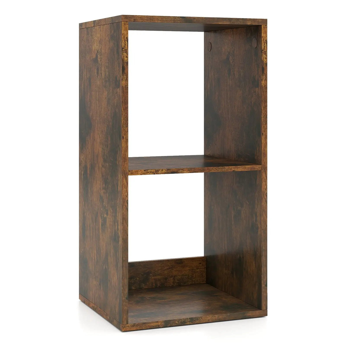 2 Cube Bookshelf with Back Guardrail for Living Room Bedroom, photo 9 of 11