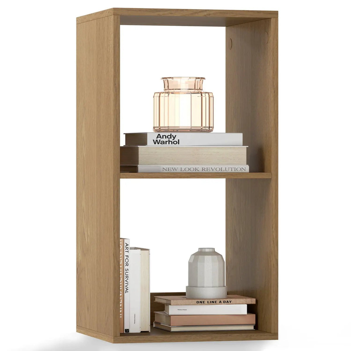2 Cube Bookshelf with Back Guardrail for Living Room Bedroom, photo 11 of 11