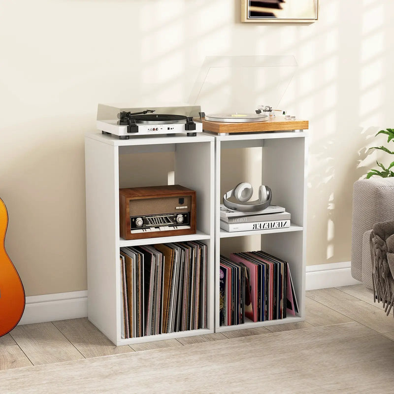 2 Cube Bookshelf with Back Guardrail for Living Room Bedroom by DirectDeals