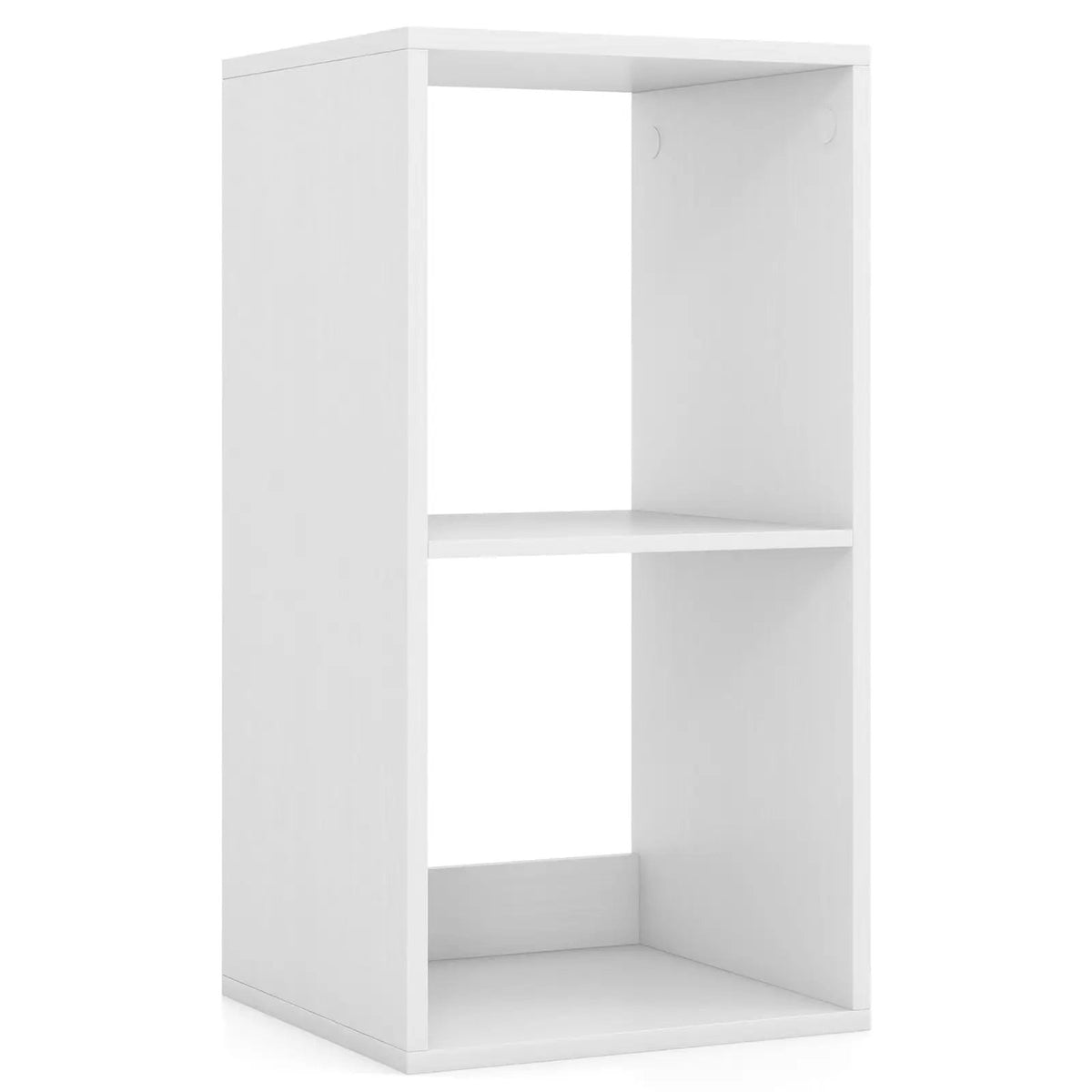 2 Cube Bookshelf with Back Guardrail for Living Room Bedroom, photo 3 of 11