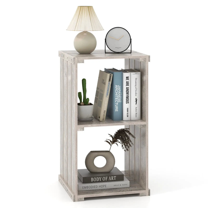 2-Cube Storage Shelf with Open Back and 3-Tier Shelf by DirectDeals