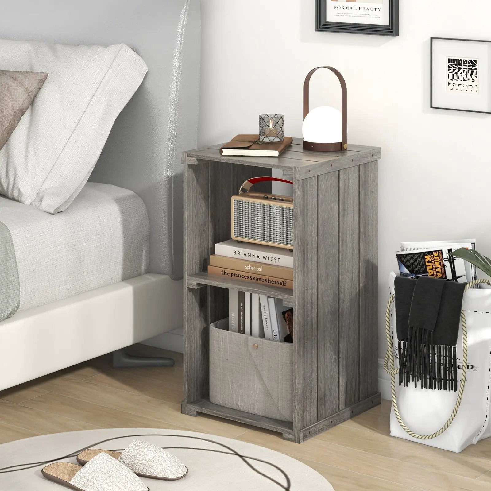 2-Cube Storage Shelf with Open Back and 3-Tier Shelf by DirectDeals