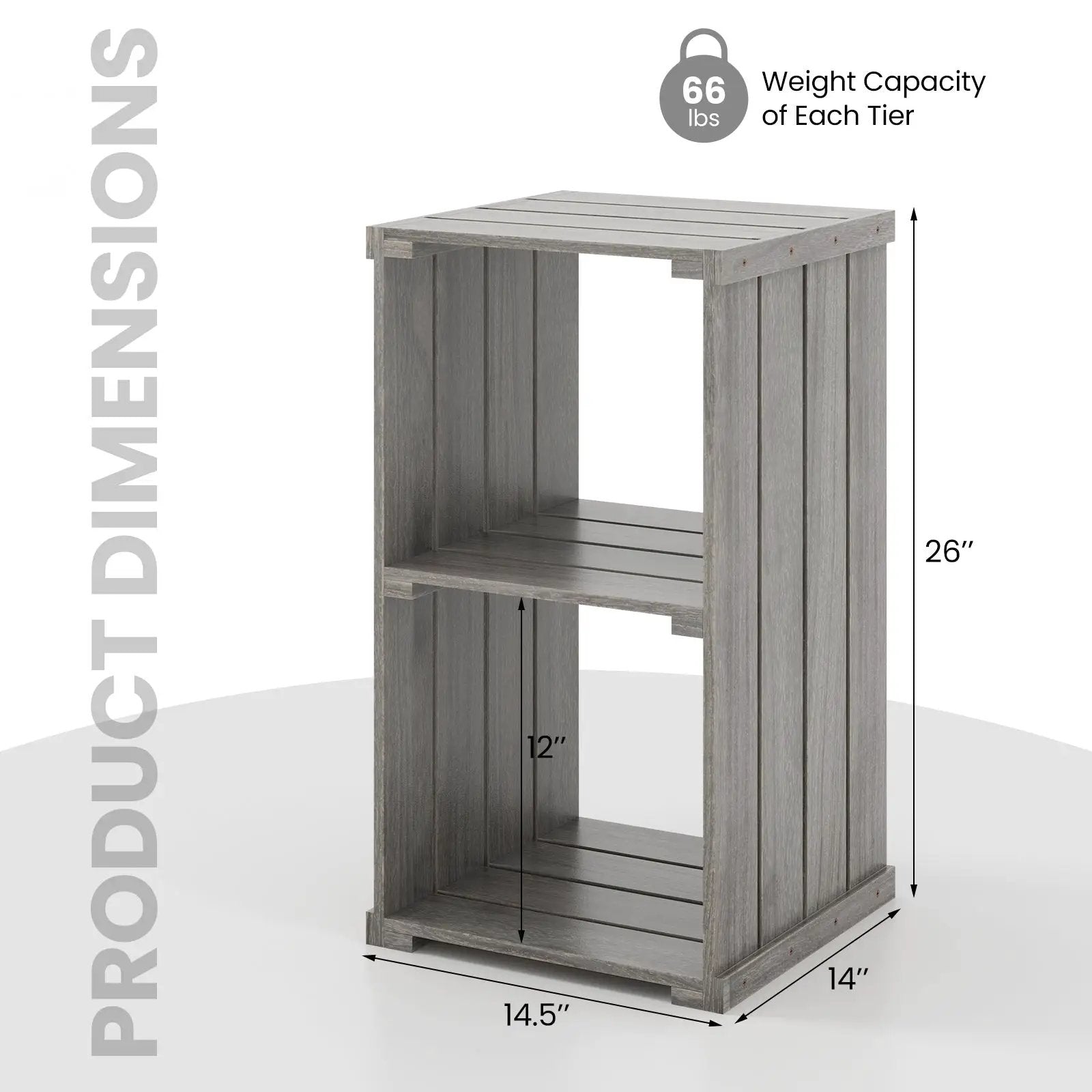 2-Cube Storage Shelf with Open Back and 3-Tier Shelf by DirectDeals