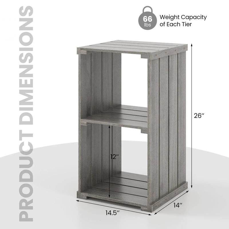 2-Cube Storage Shelf with Open Back and 3-Tier Shelf by DirectDeals