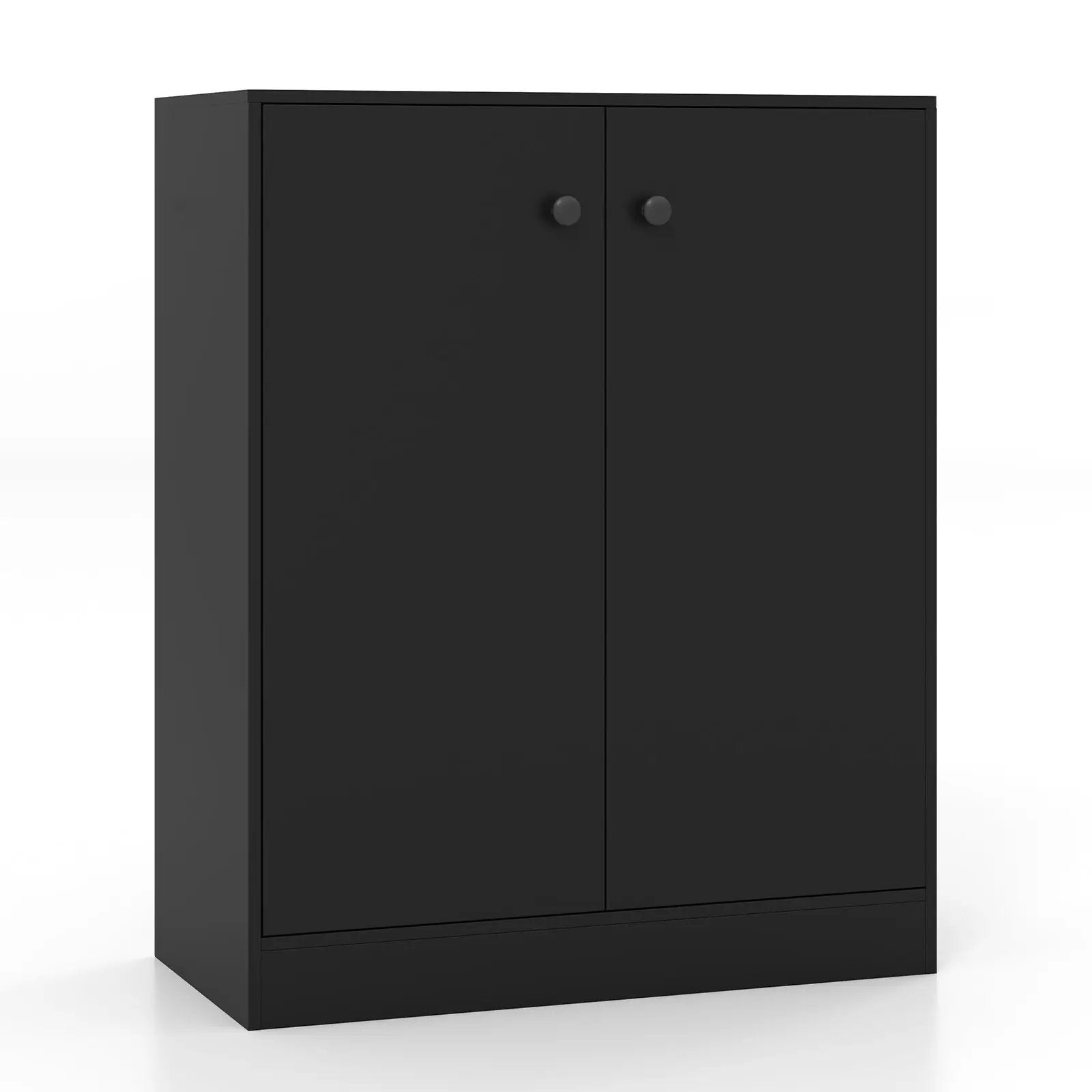 2-Door Modern Floor Storage Cabinet with 3-Tier Shelf by DirectDeals
