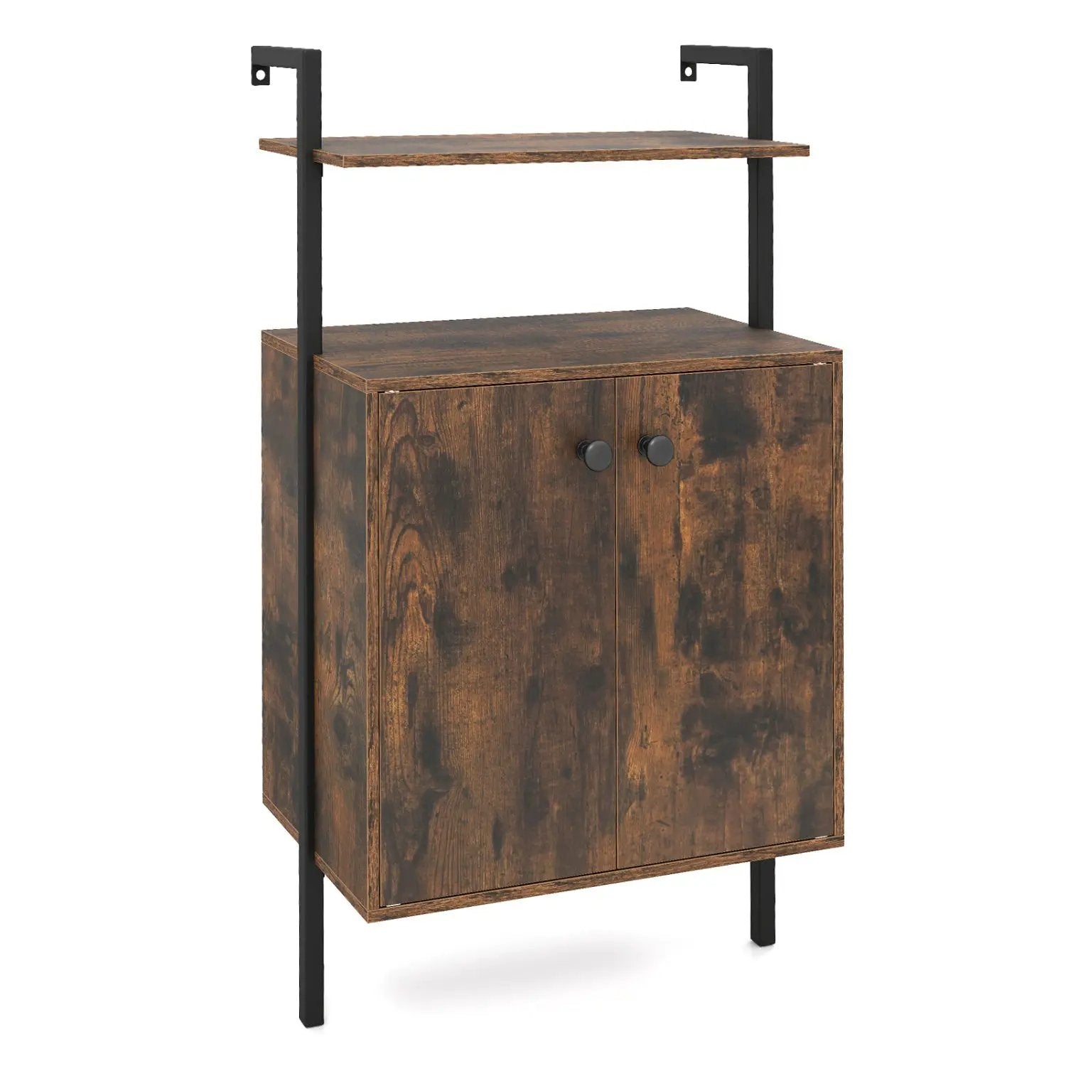 2-Door Wall Mount Bookshelf with Storage Cabinet by DirectDeals