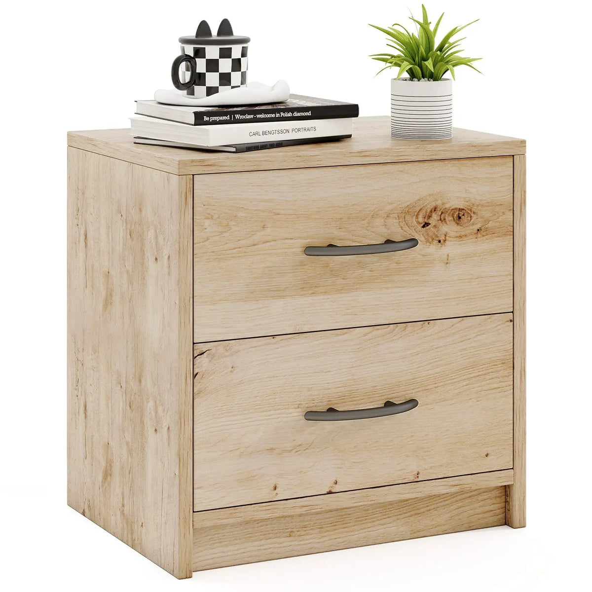 2 Drawer Nightstand with Storage for Living Room, photo 3 of 9