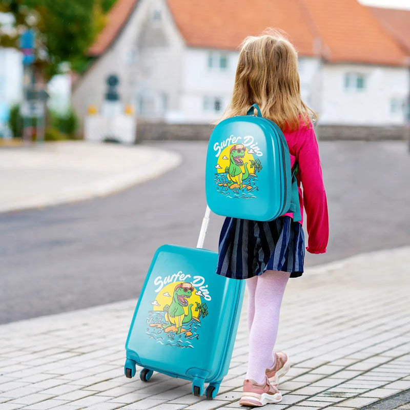 2 PCS Kid Luggage Set With Spinner Wheels for Children Boys Girls by DirectDeals
