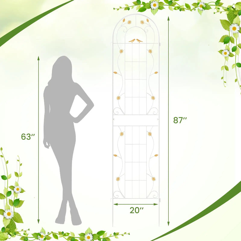 2 Pack 86.5 x 20 Inches Metal Garden Trellis for Climbing Plants by DirectDeals