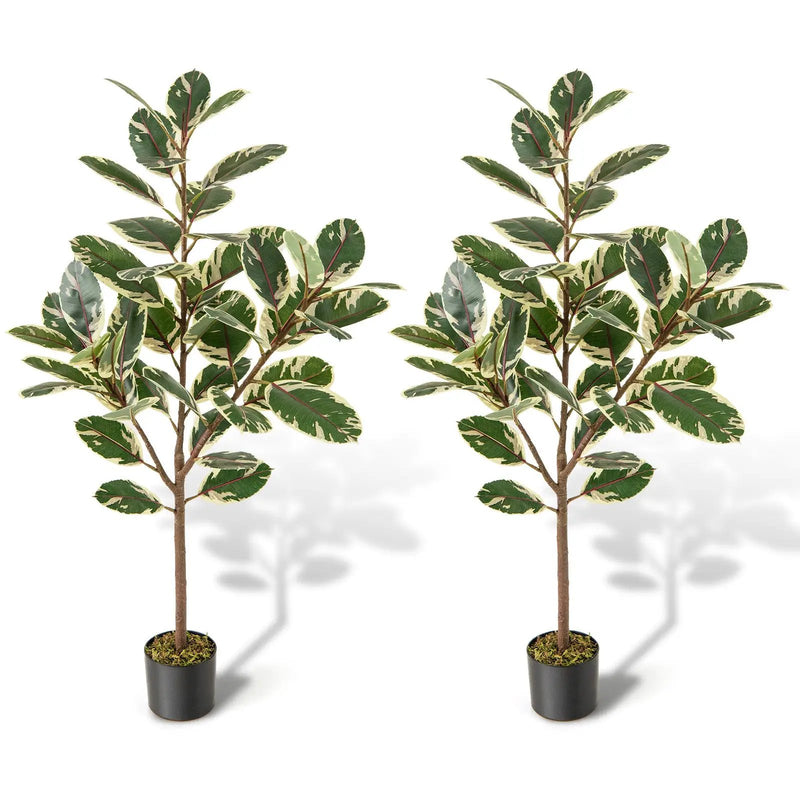 2 Pack 4.3 Feet Tall Artificial Bird of Paradise Plant Fake Banana Leaf-Green by DirectDeals