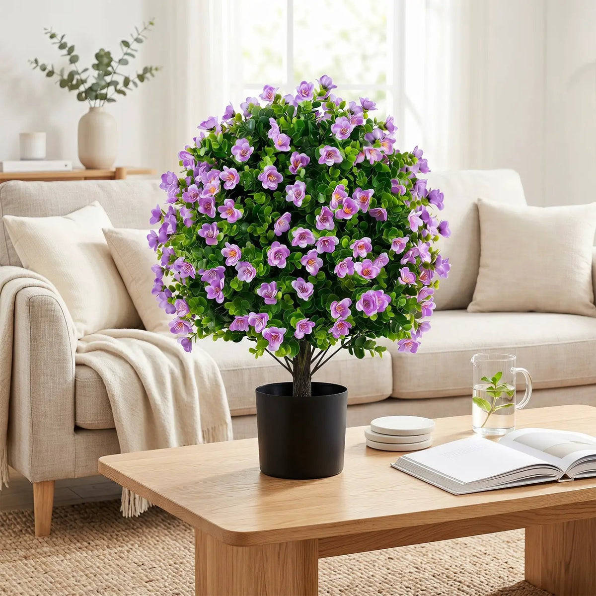 Artificial Eucalyptus Topiary Trees with Cement Planter (2-Pack), photo 10 of 16