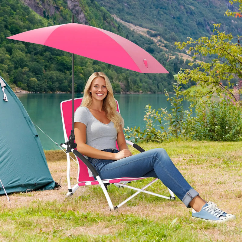 2 Pack Beach Umbrella Chair for Adults with Adjustable Parasol by DirectDeals