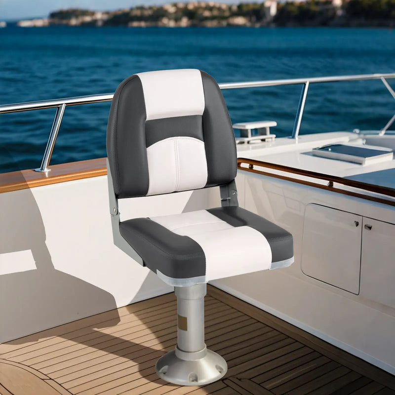 2-Pack Boat Seats with Thick Sponge Padding and Fixing Bolts-Gray by DirectDeals
