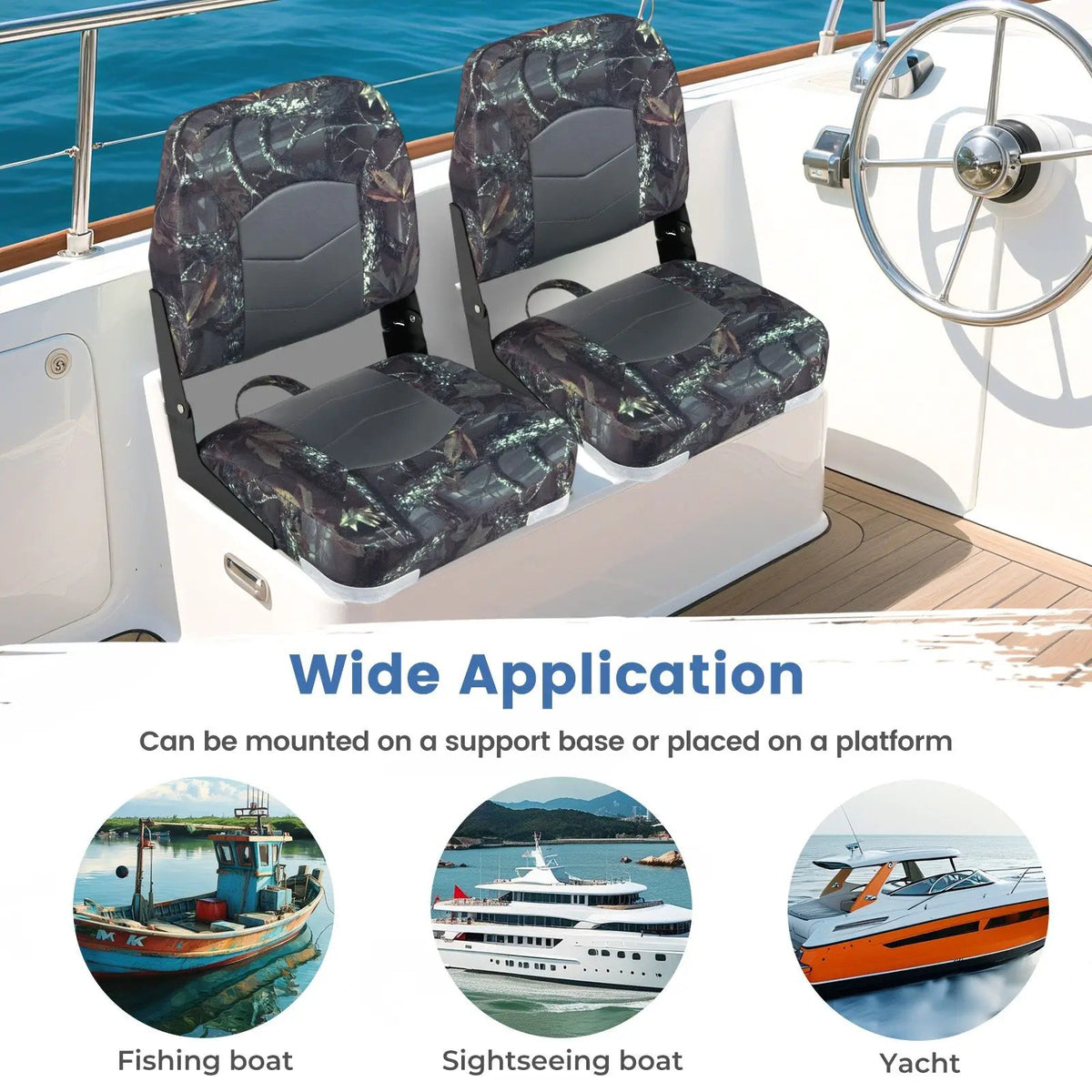2-Pack Boat Seats with Thick Sponge Padding, photo 11 of 16