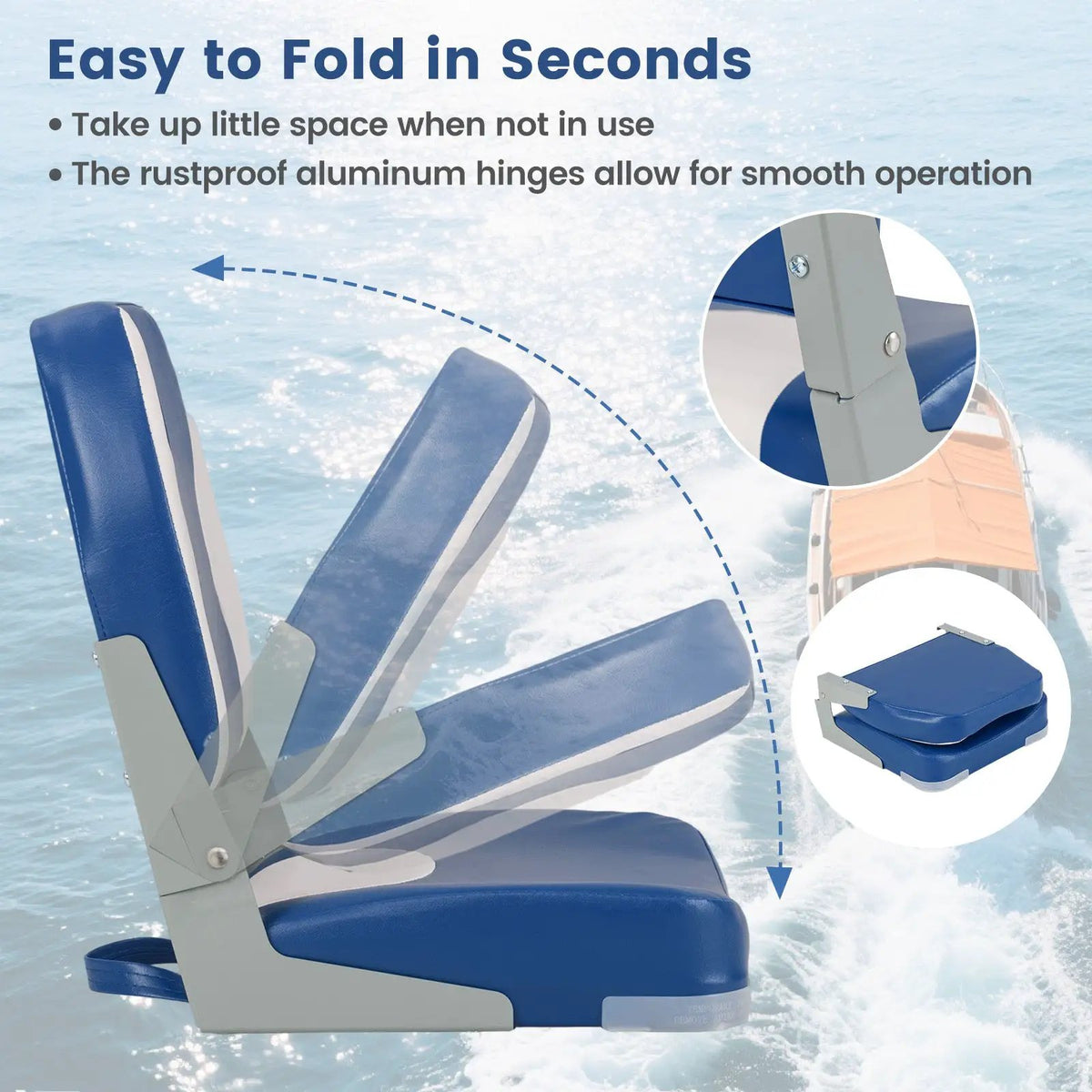 2-Pack Boat Seats with Thick Sponge Padding, photo 16 of 16