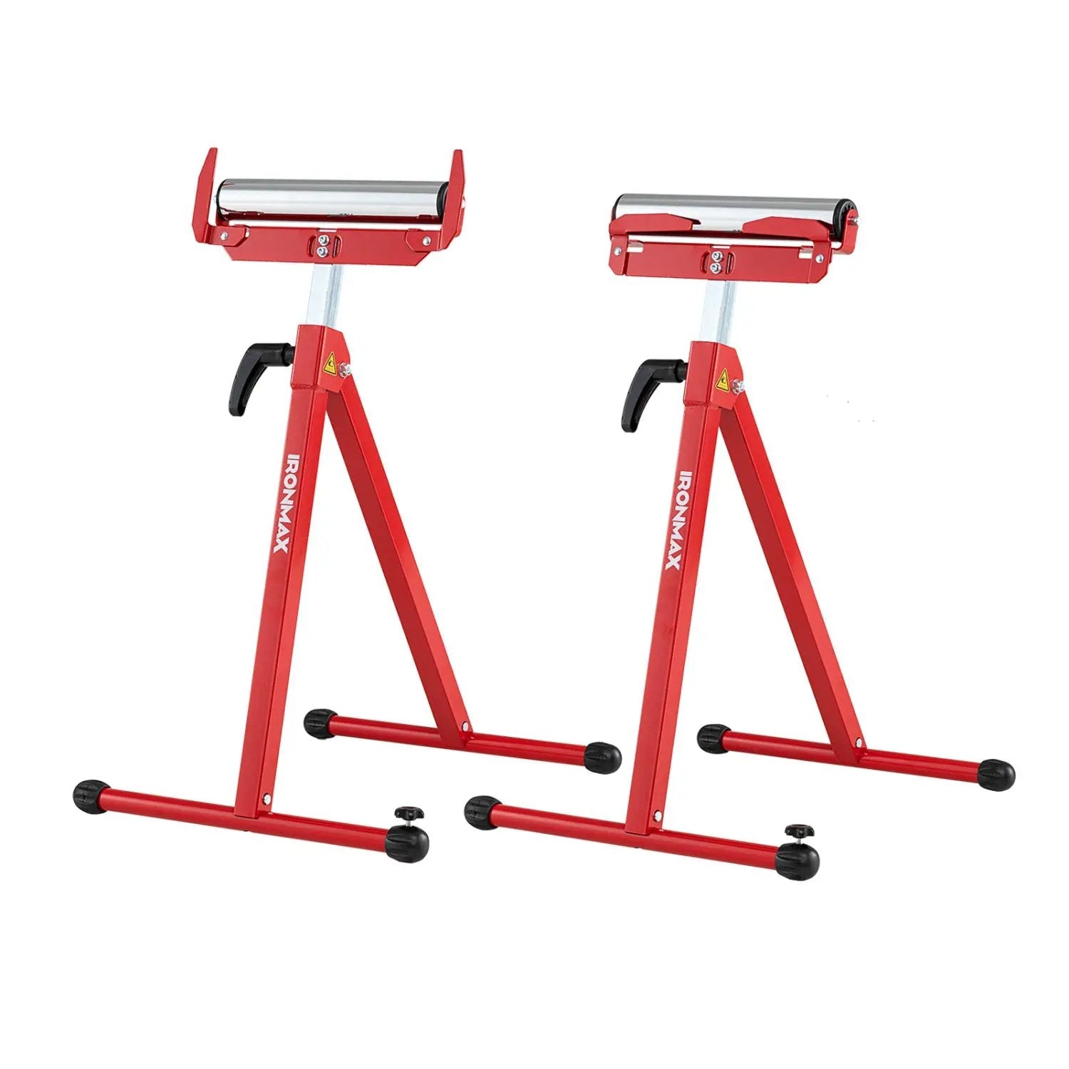 2-Pack Folding Roller Stands Portable Outfeed Supports with Adjustable Height by DirectDeals