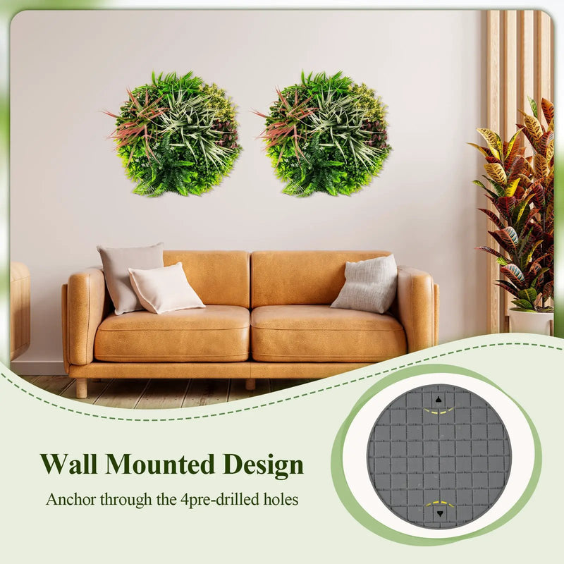 2 Pack Square Framed Artificial Foliage Wall Art by DirectDeals