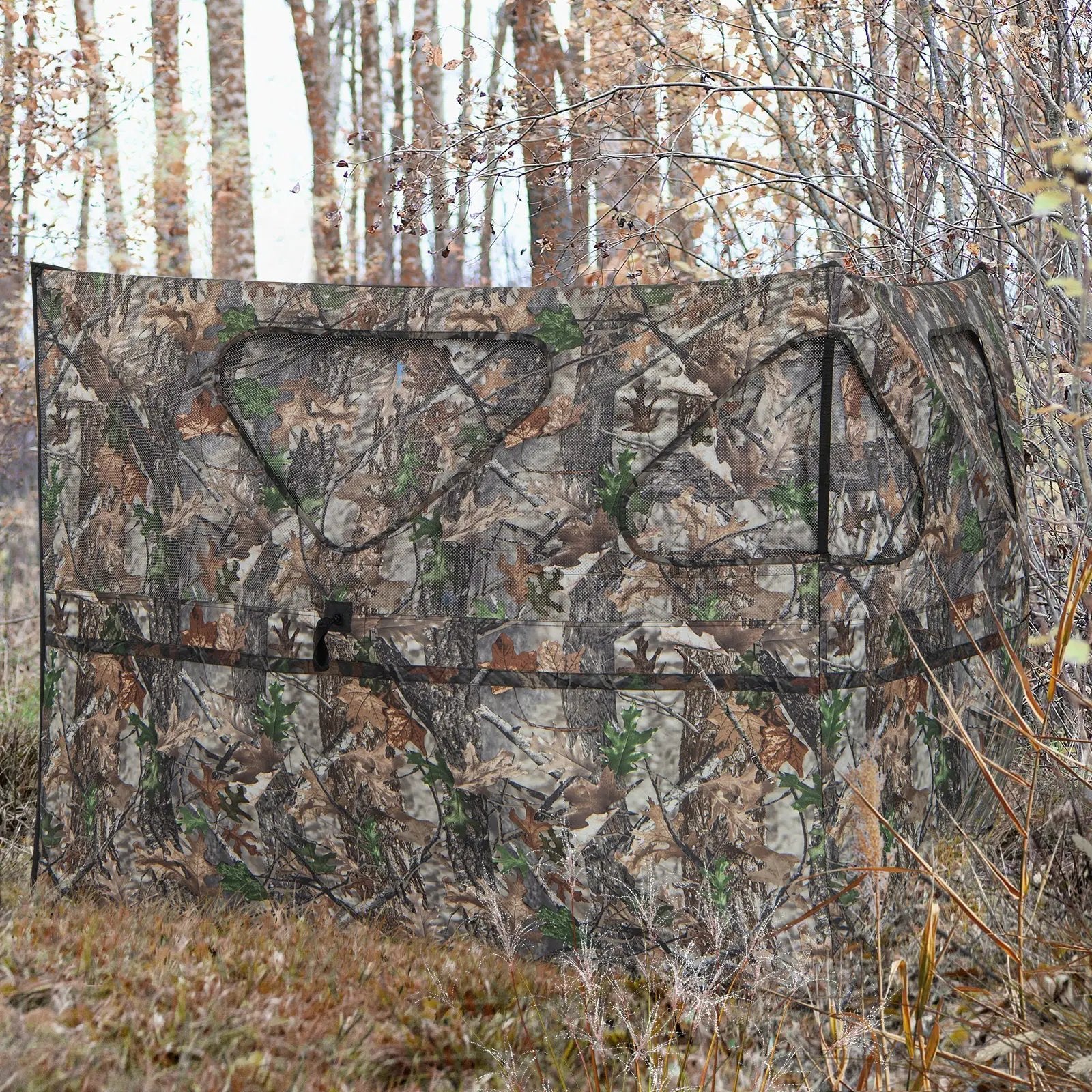 2-Panel Hunting Ground Blind Pop Up Fence with 3 Shoot Through Ports by DirectDeals