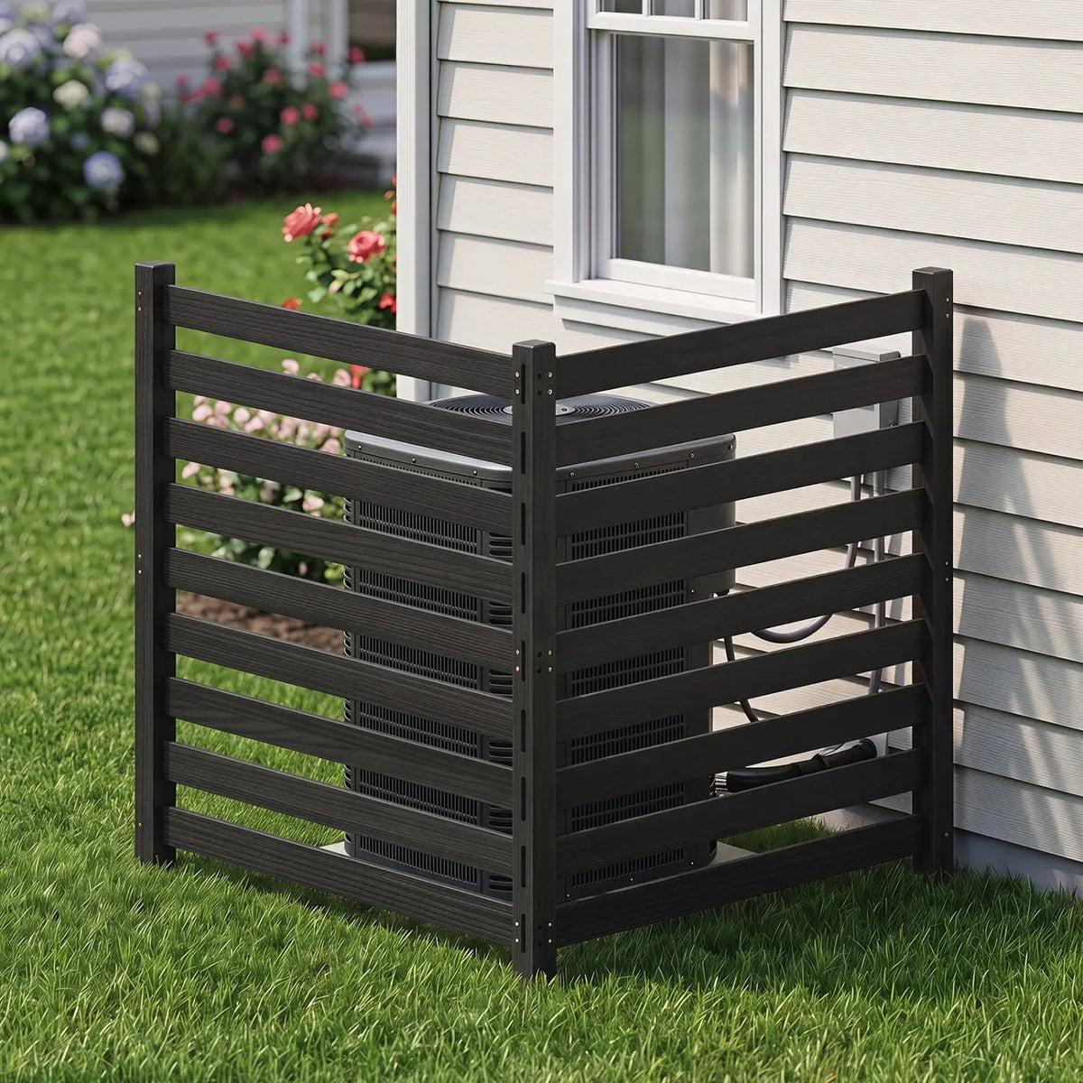 2-Panel Wooden Outdoor Privacy Fence with Ground Stakes by DirectDeals