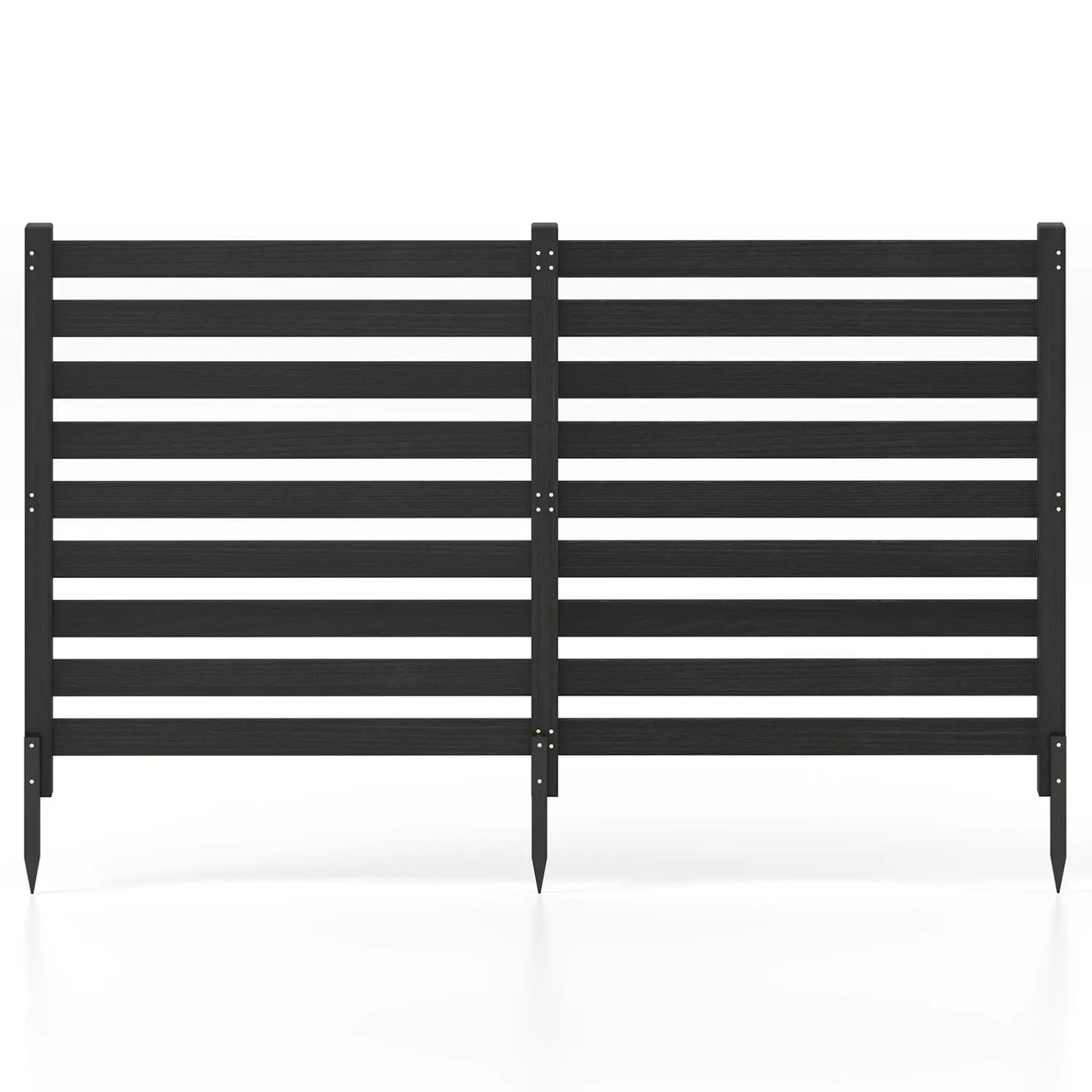 2-Panel Wooden Outdoor Privacy Fence with Ground Stakes by DirectDeals