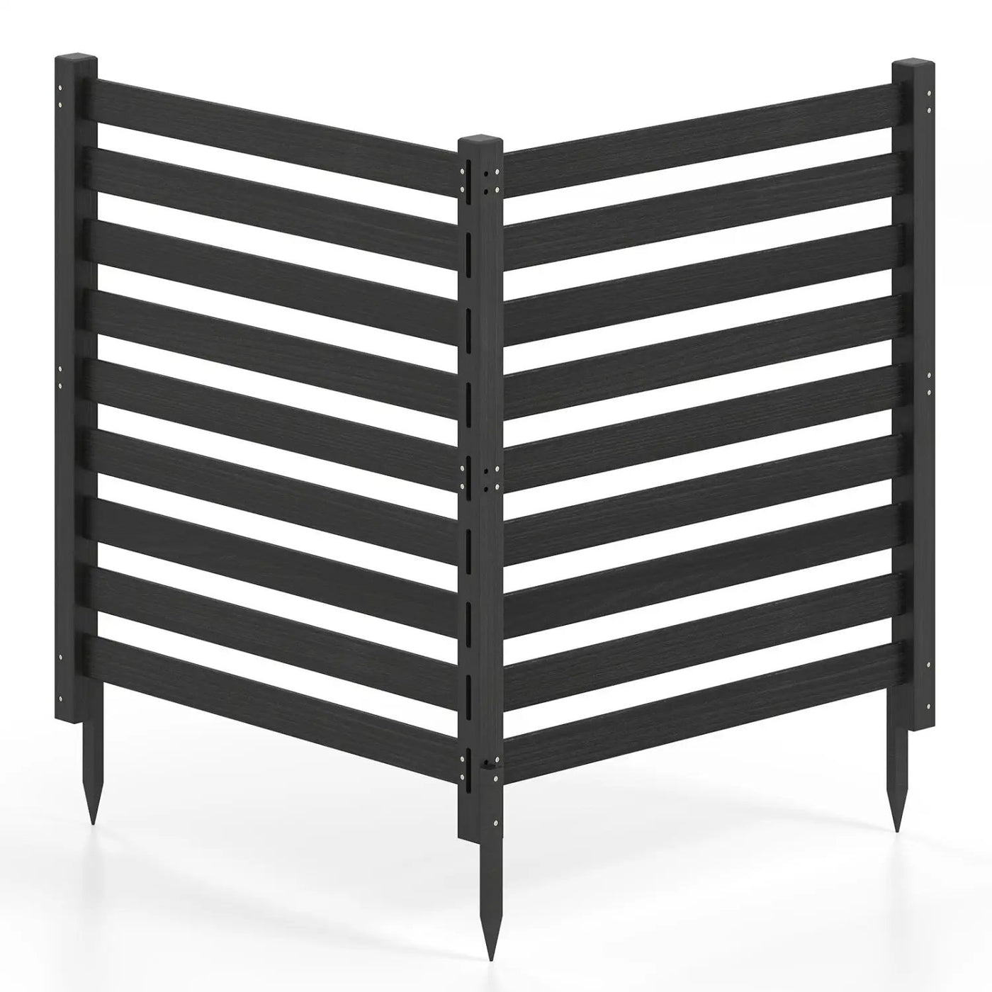 2-Panel Wooden Outdoor Privacy Fence with Ground Stakes by DirectDeals
