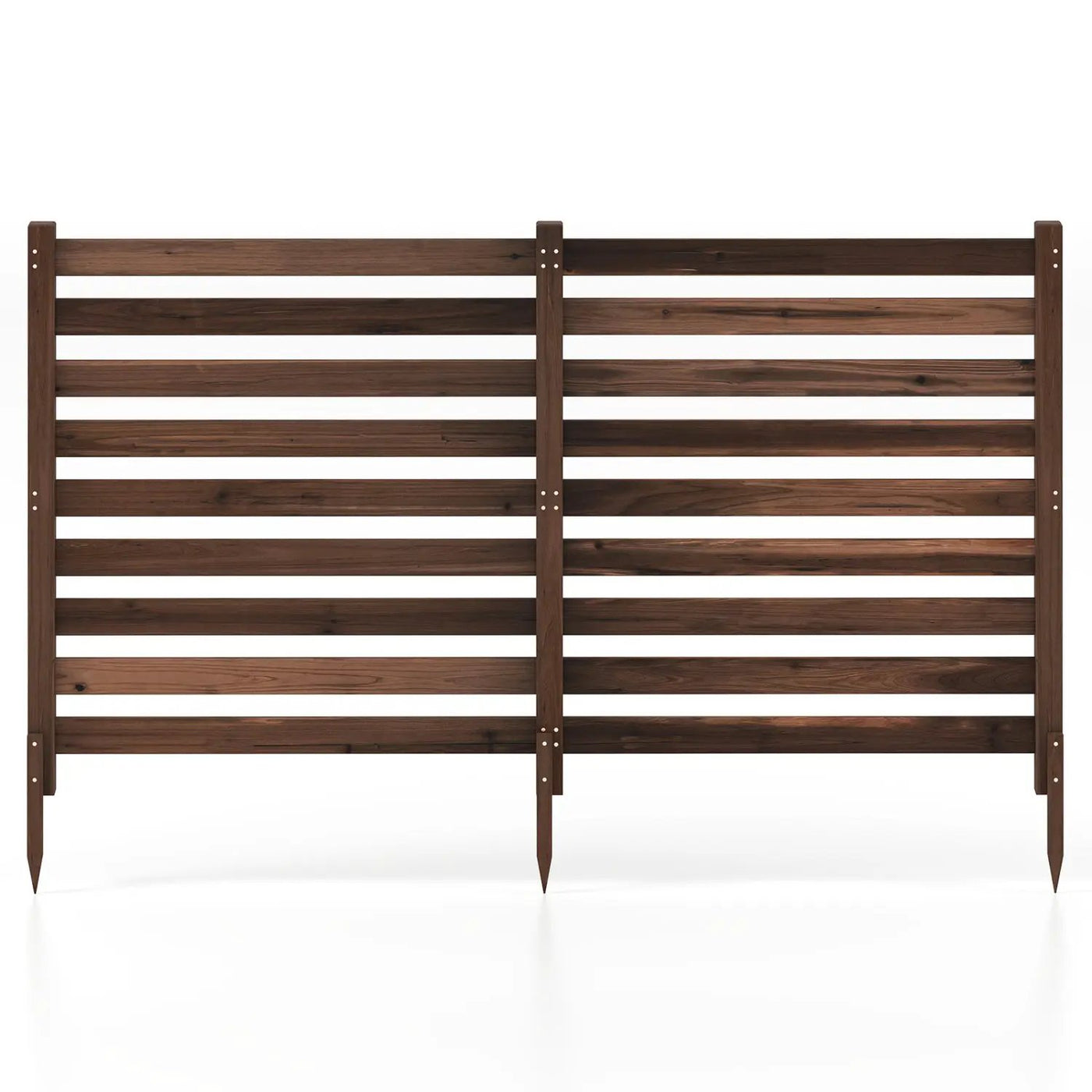 2-Panel Wooden Outdoor Privacy Fence with Ground Stakes by DirectDeals