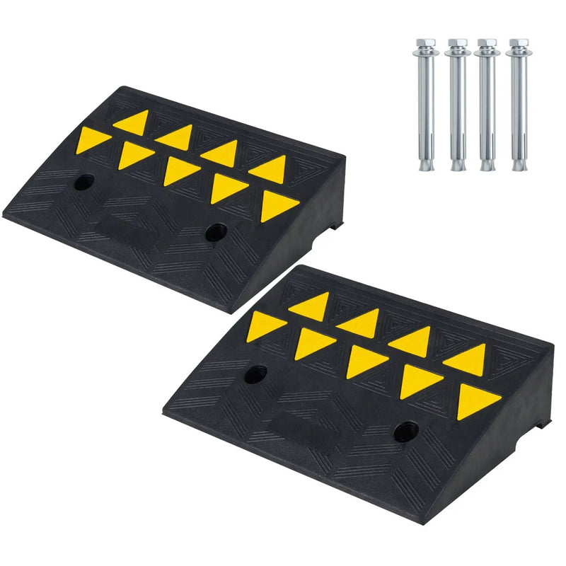2 Pcs Driveway Threshold Ramps with 5/6 Inch Rise for Medium Trucks by DirectDeals