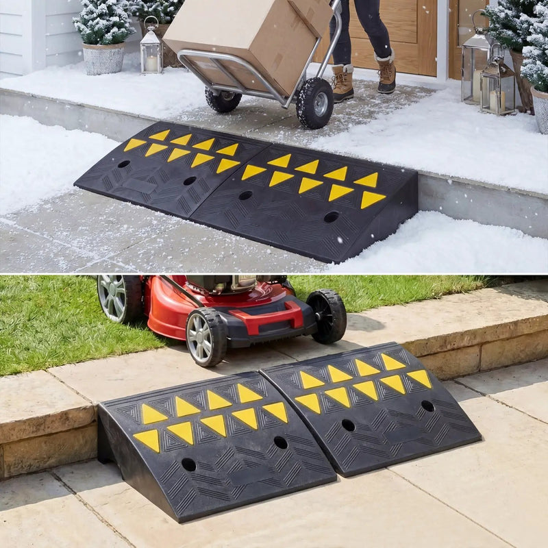 2 Pcs Driveway Threshold Ramps with 5/6 Inch Rise for Medium Trucks by DirectDeals