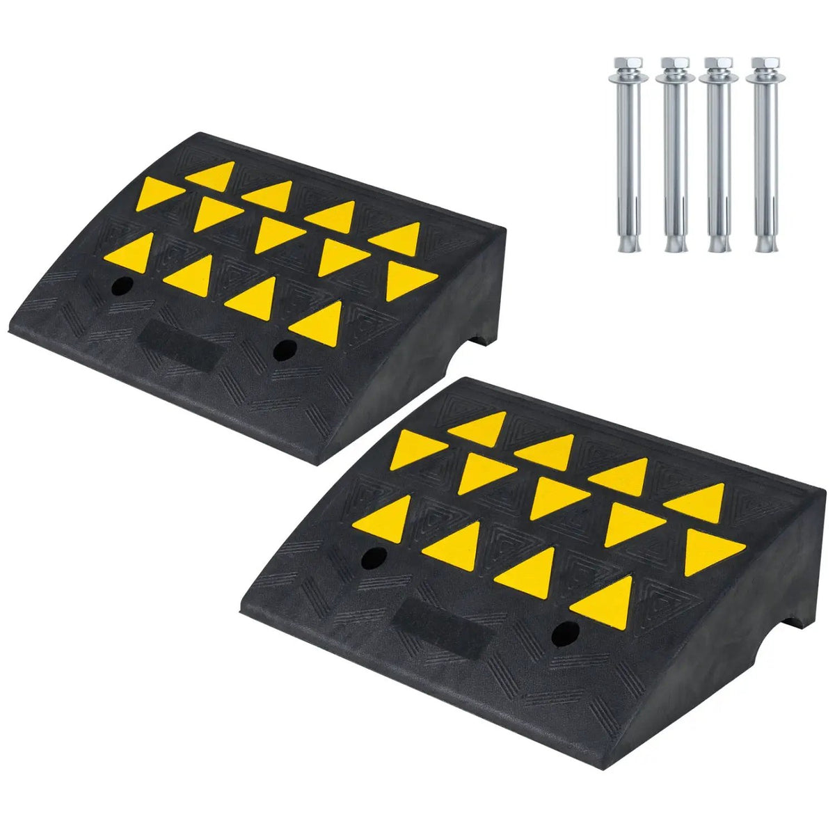 2 Pcs Driveway Threshold Ramps with 5/6 Inch Rise for Medium Trucks