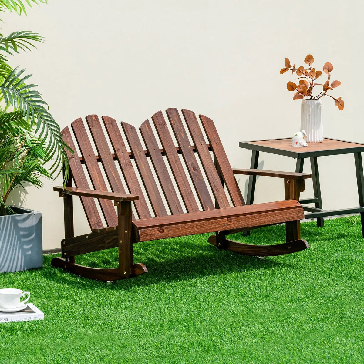 2 Person Adirondack Rocking Chair with Slatted seat, photo 2 of 7