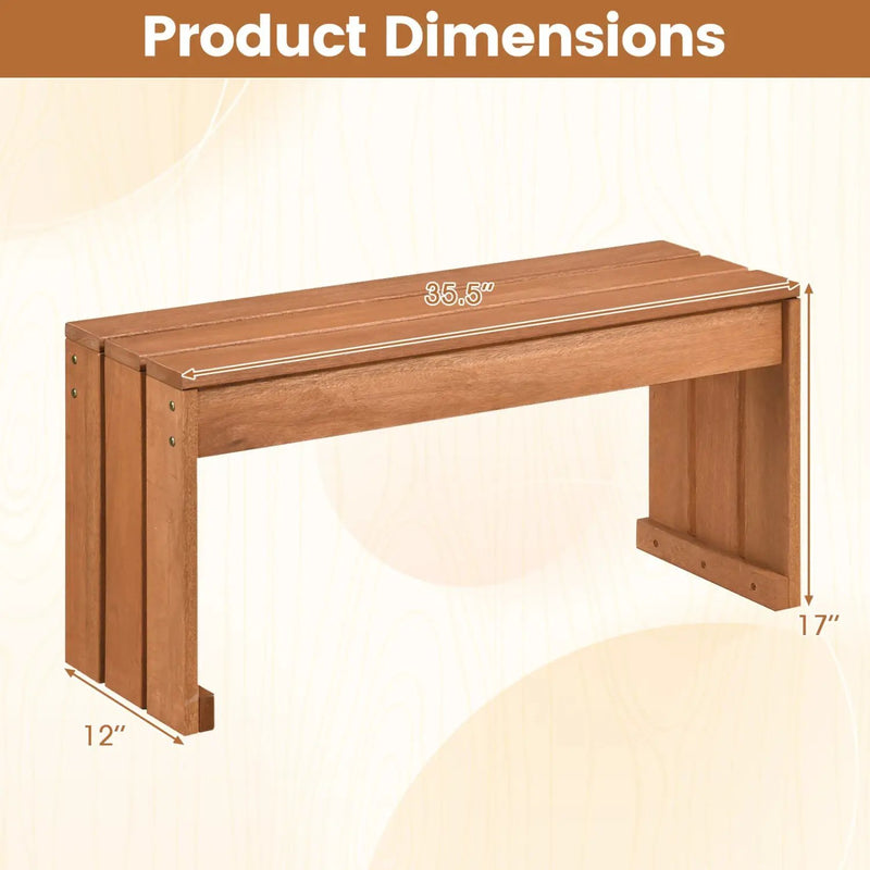 2-Person Outdoor Garden Bench with Solid Wooden Frame for Backyard by DirectDeals