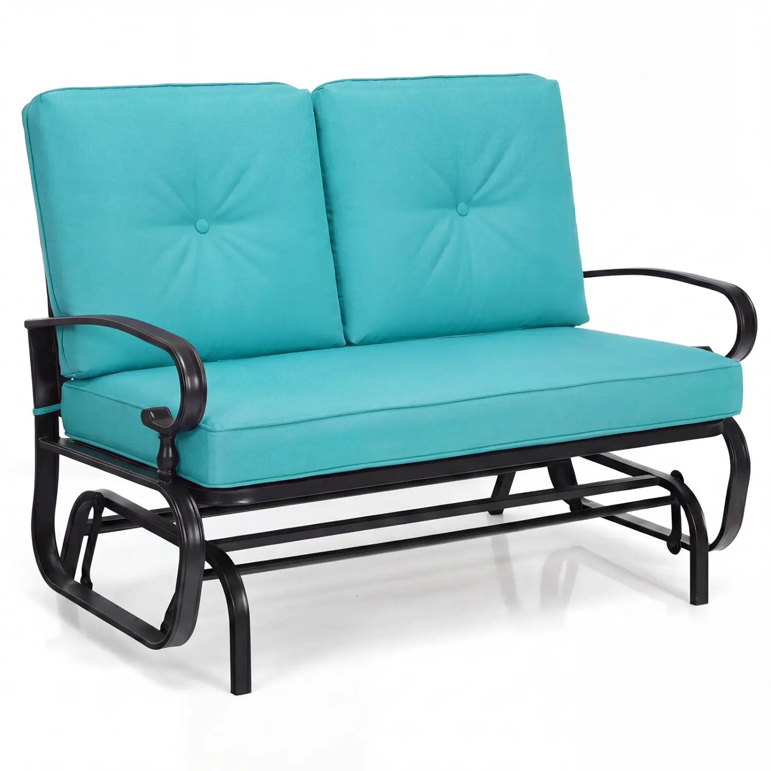 2-Seat Outdoor Swing Glider Chair with Cushions by DirectDeals