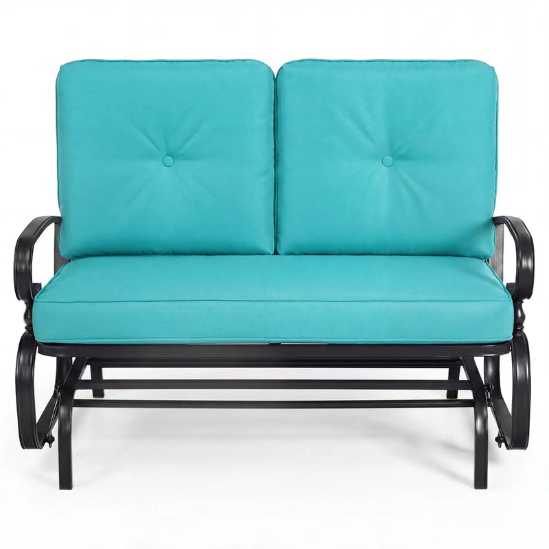 2-Seat Outdoor Swing Glider Chair with Cushions by DirectDeals