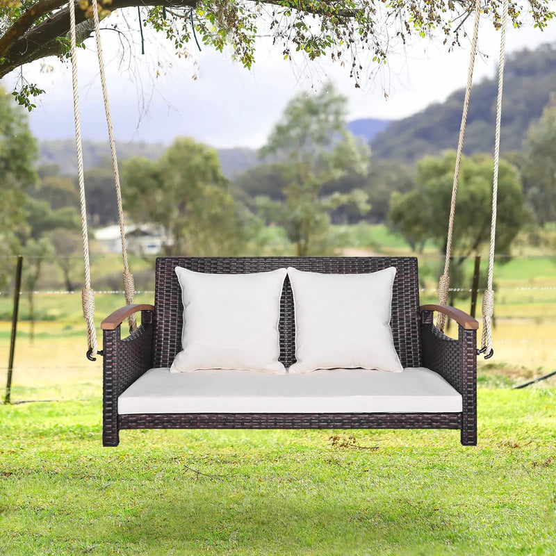 2-Person Patio Rattan Porch Swing by DirectDeals