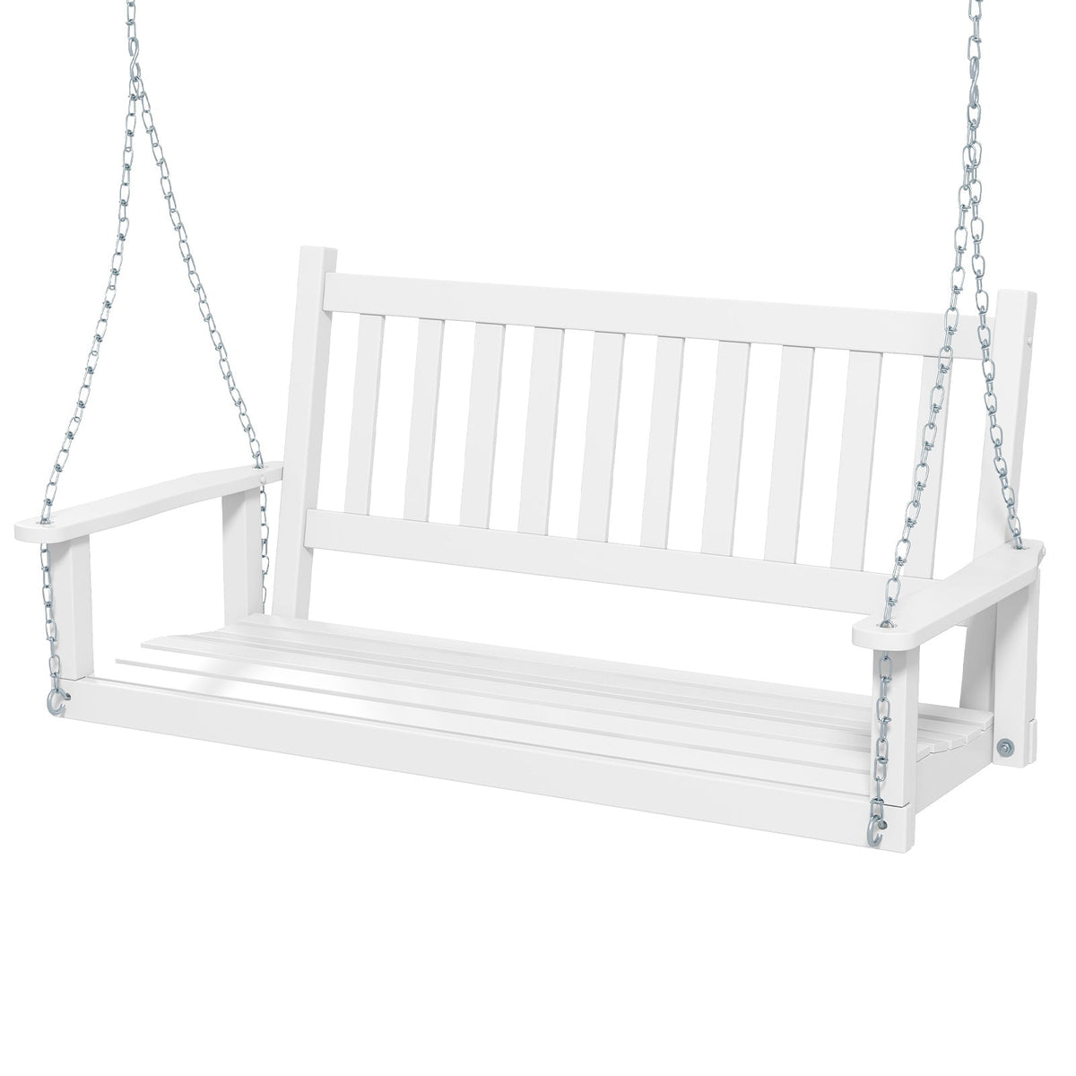 2-Person Wooden Outdoor Porch Swing with 500 lbs Weight Capacity, photo 9 of 9