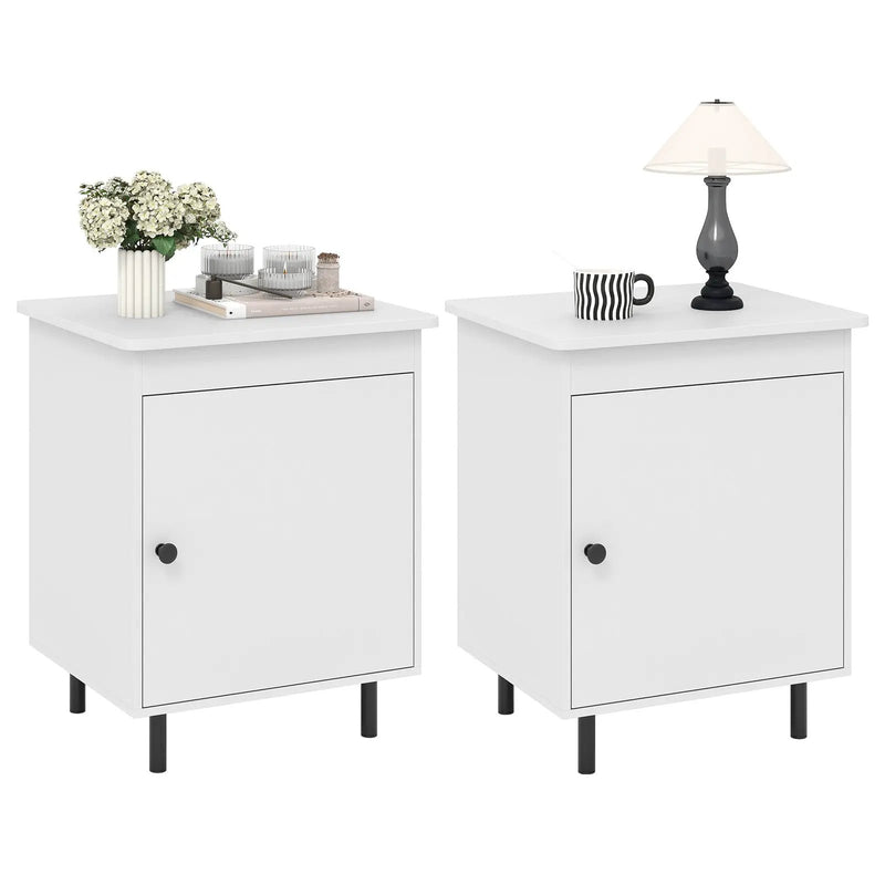 Nightstand Mid Century End Tables with Door by DirectDeals