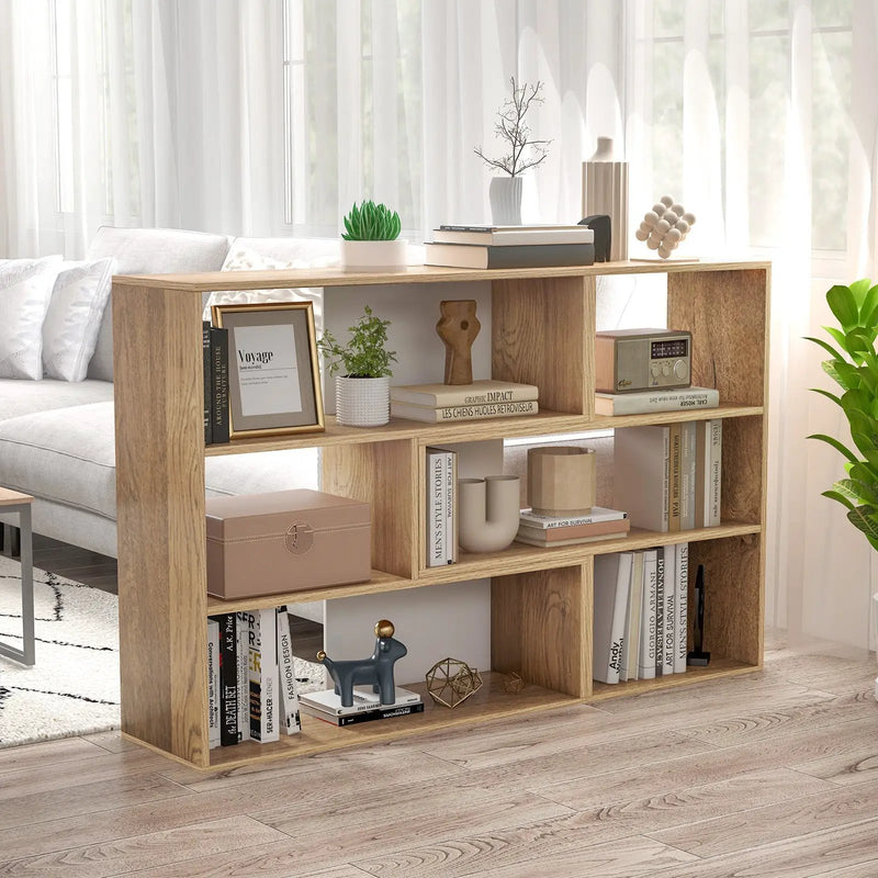 2-Piece Separable Bookshelf Floor Standing Corner Display Storage by DirectDeals