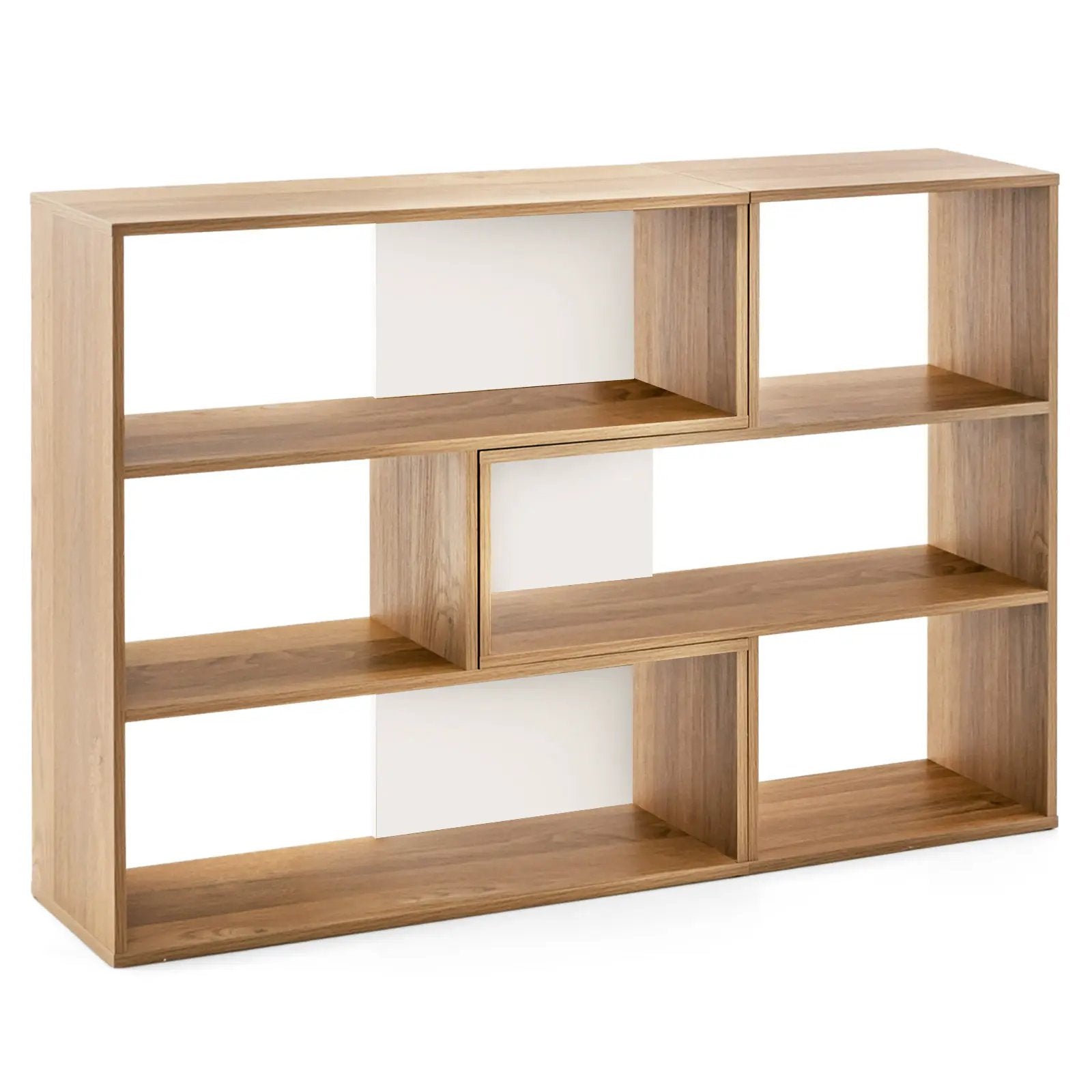 2-Piece Separable Bookshelf Floor Standing Corner Display Storage by DirectDeals