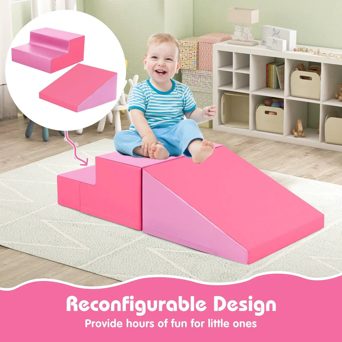 2-Piece Step and Slide Climber for Infants and Toddlers Baby Soft Play Set, photo 16 of 16